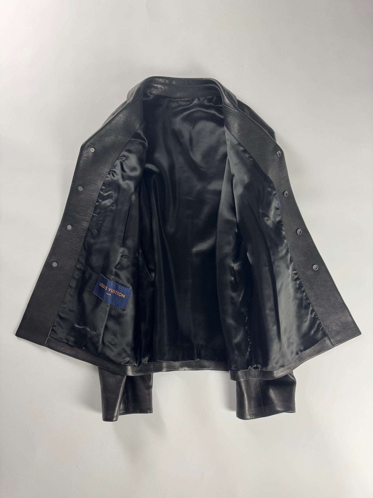 Louis Vuitton Unreleased Blue Neon Minimalist Perfect Tailored Lambskin Leather Jacket SS 2025 - L