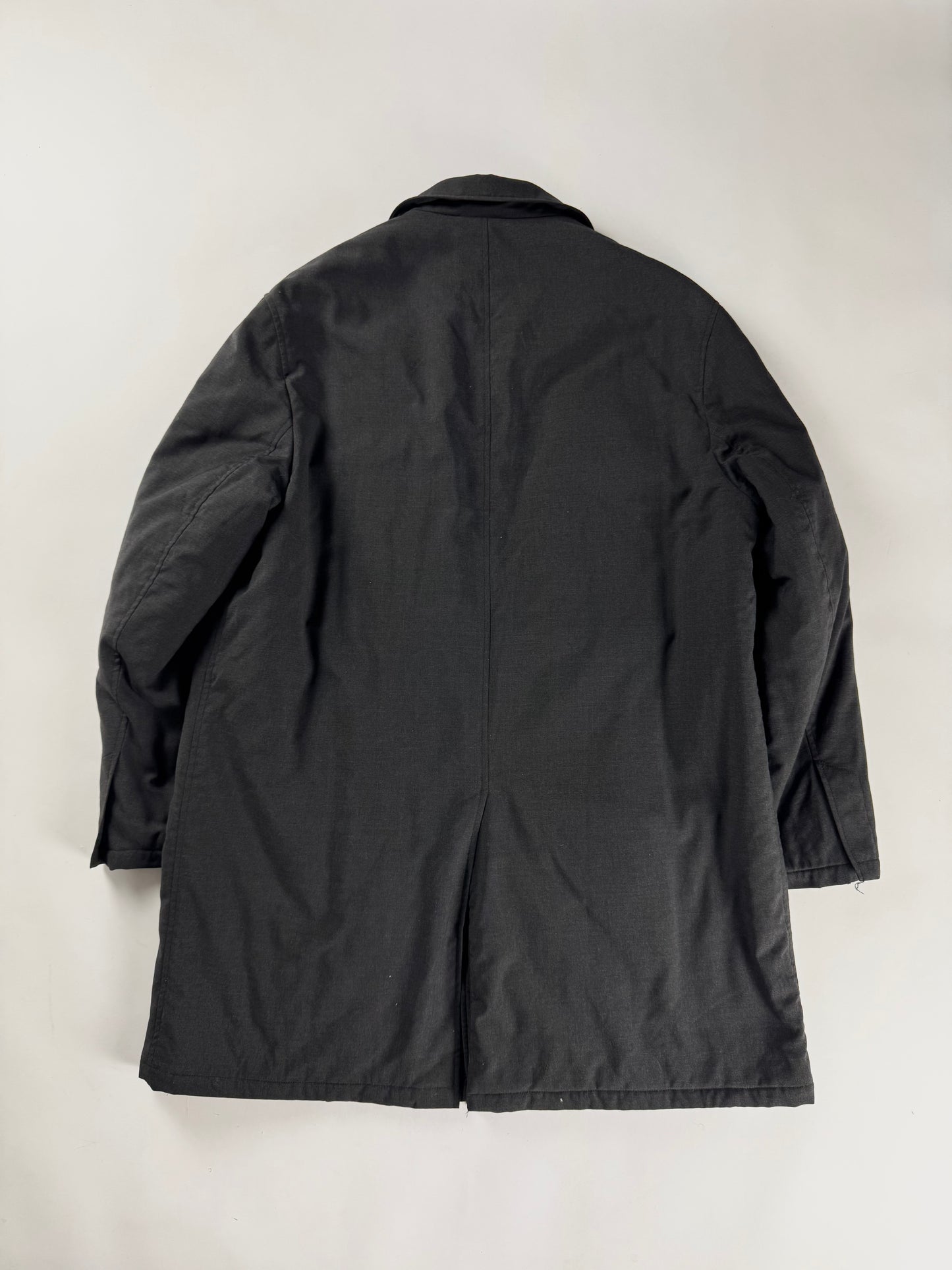 Prada Dark Grey Minimalist Strapped Coat FW 1998 - M