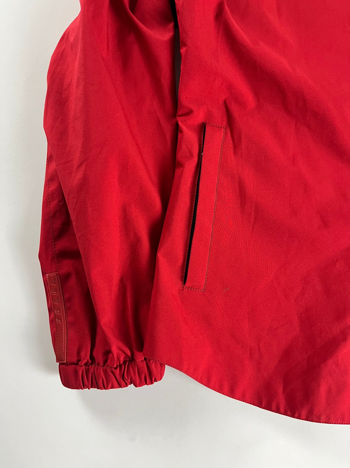 Prada Linea Rossa Red Nylon Technical Shirt SS 2000 - XS