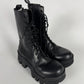 Balenciaga Bulldozer Lace Up Matt Smooth Calfskin Black Boots SS 2023 - 43 EU