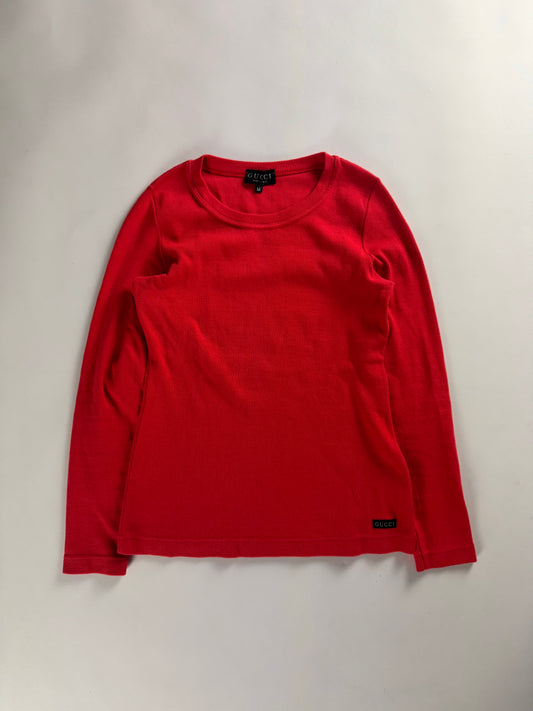 Gucci Red Cotton Top SS 1996 - M