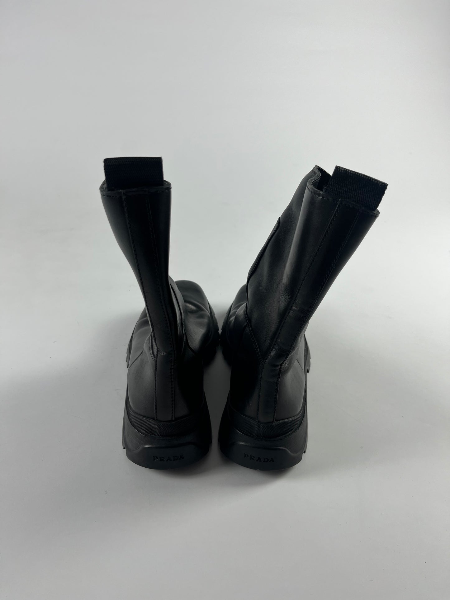 Prada Premium Leather Combats Boots FW 2003 - 38 IT/39 EU