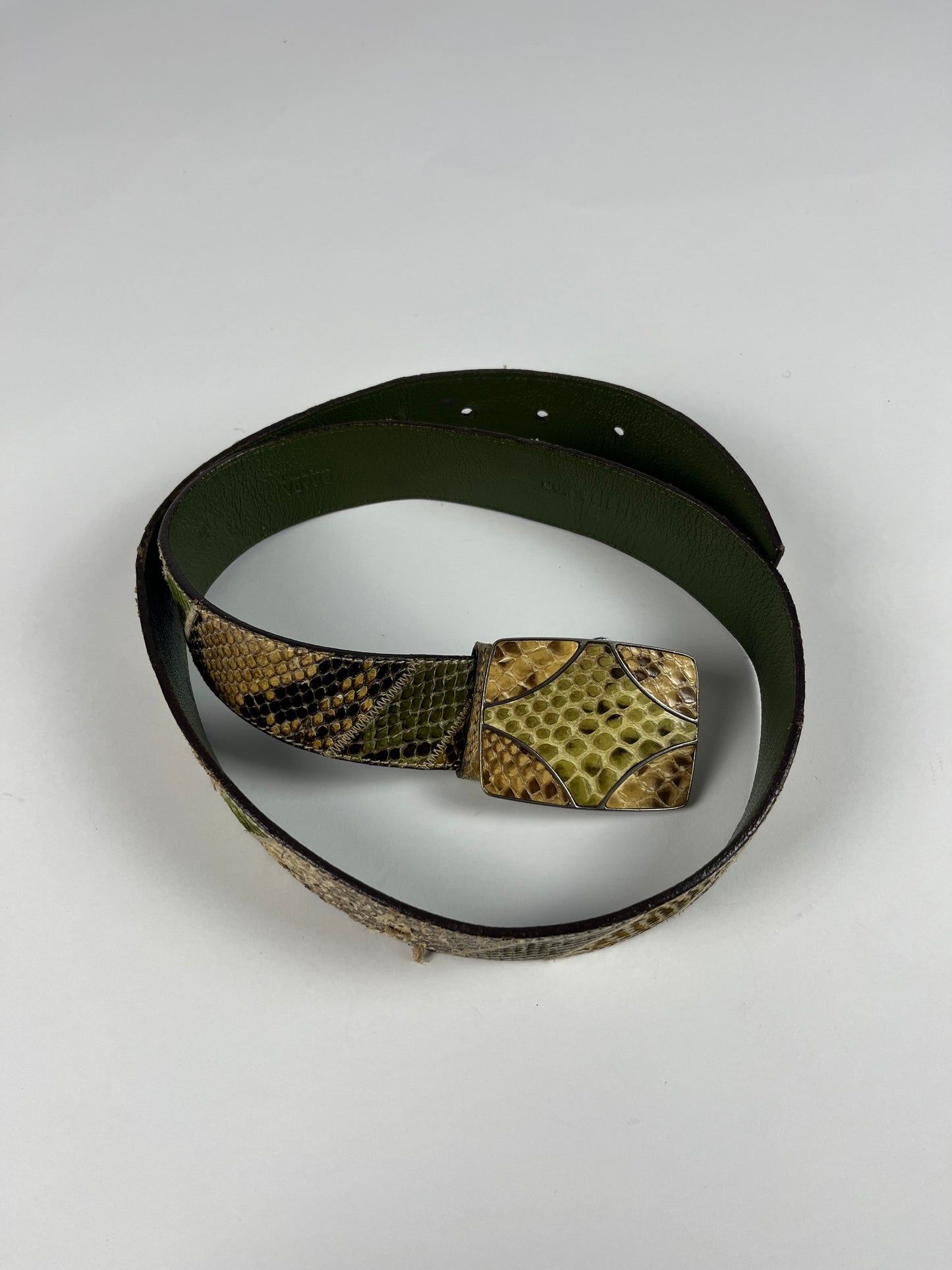 Prada Snakeskin Leather Belt SS 2005 - 90 cm