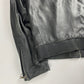 Prada Dark Grey Smooth Leather Minimalist Side Pocket Moto Jacket FW 2012 - M