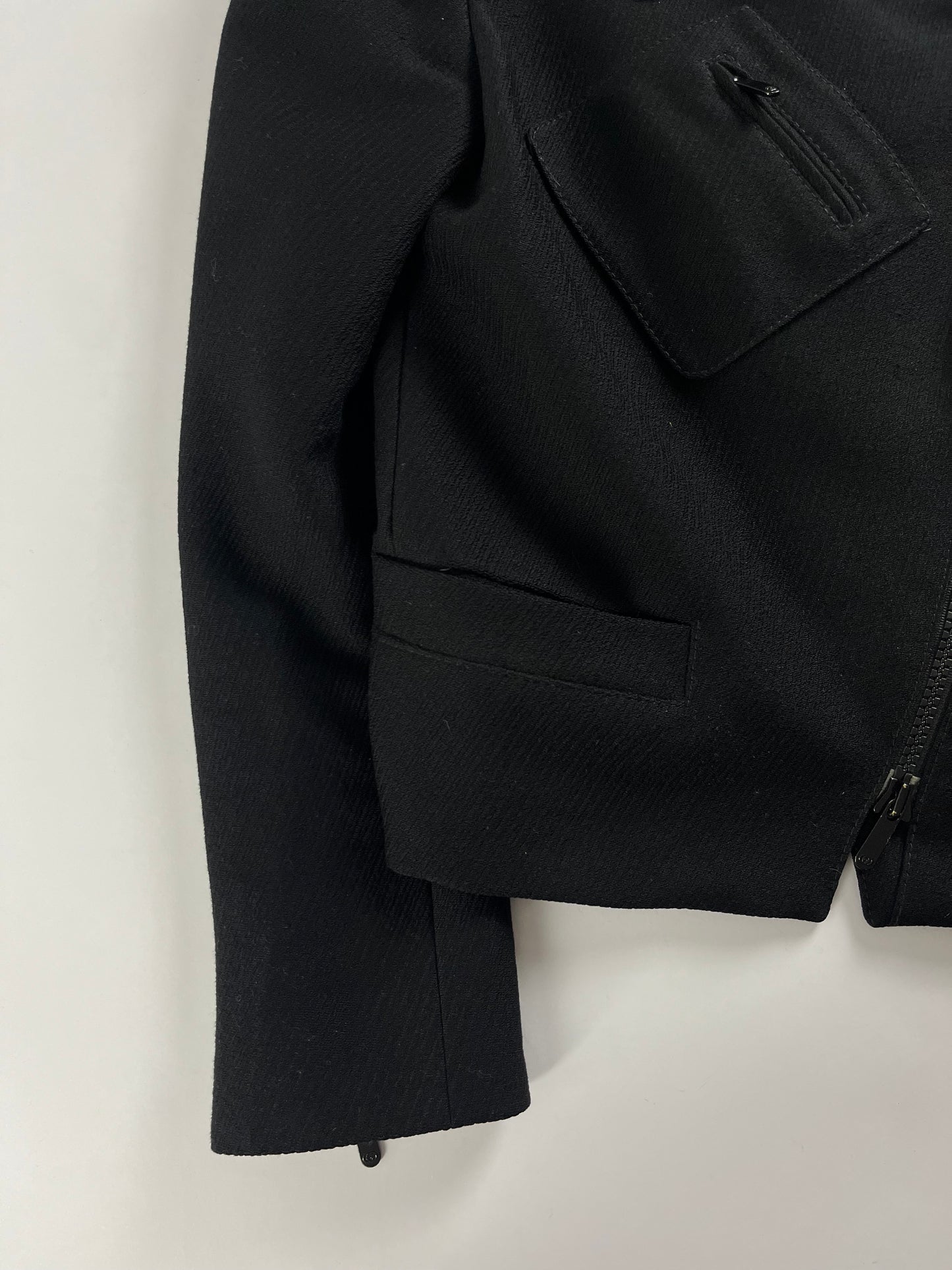 Gucci Black Premium Wool Asymmetrical Jacket FW 2007 - S