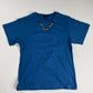 Louis Vuitton Sample Royal Blue Cotton Attached Silver Chain Neckline Detail Tee Shirt 2010s - M