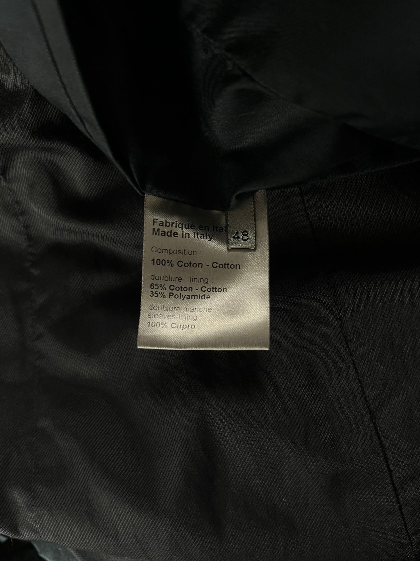 Dior Kris Van Assche Navy Light Trench Coat SS 2010 - M