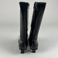 Prada Black Belted Leather Boots SS 2000 - 37,5 IT/ 38,5 EU