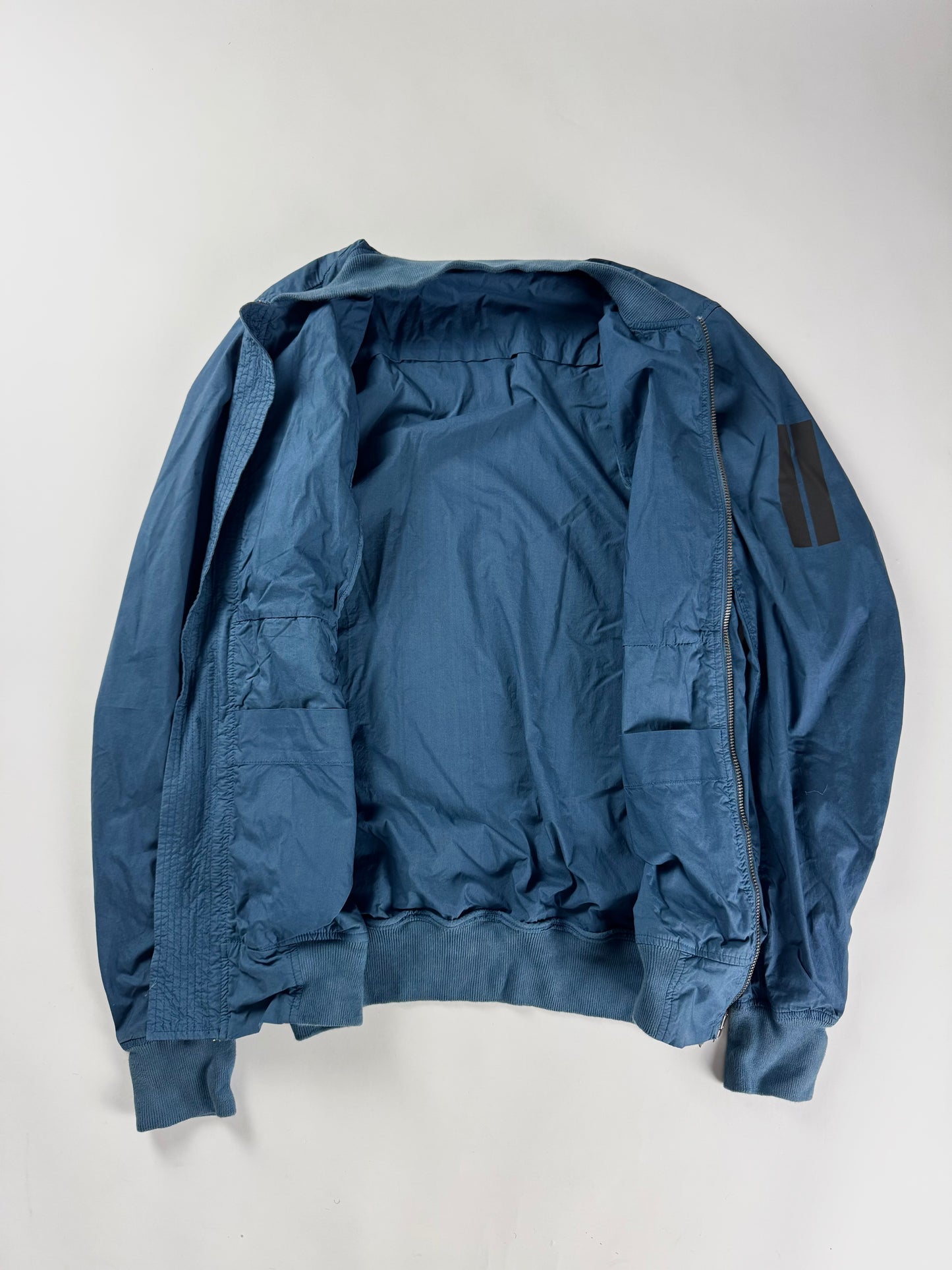Rick Owens Sample Blue Aviator Bomber Jacket - L