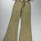 Miu Miu Suede Leather Cowboy Bootcut Pants 2000s - XS