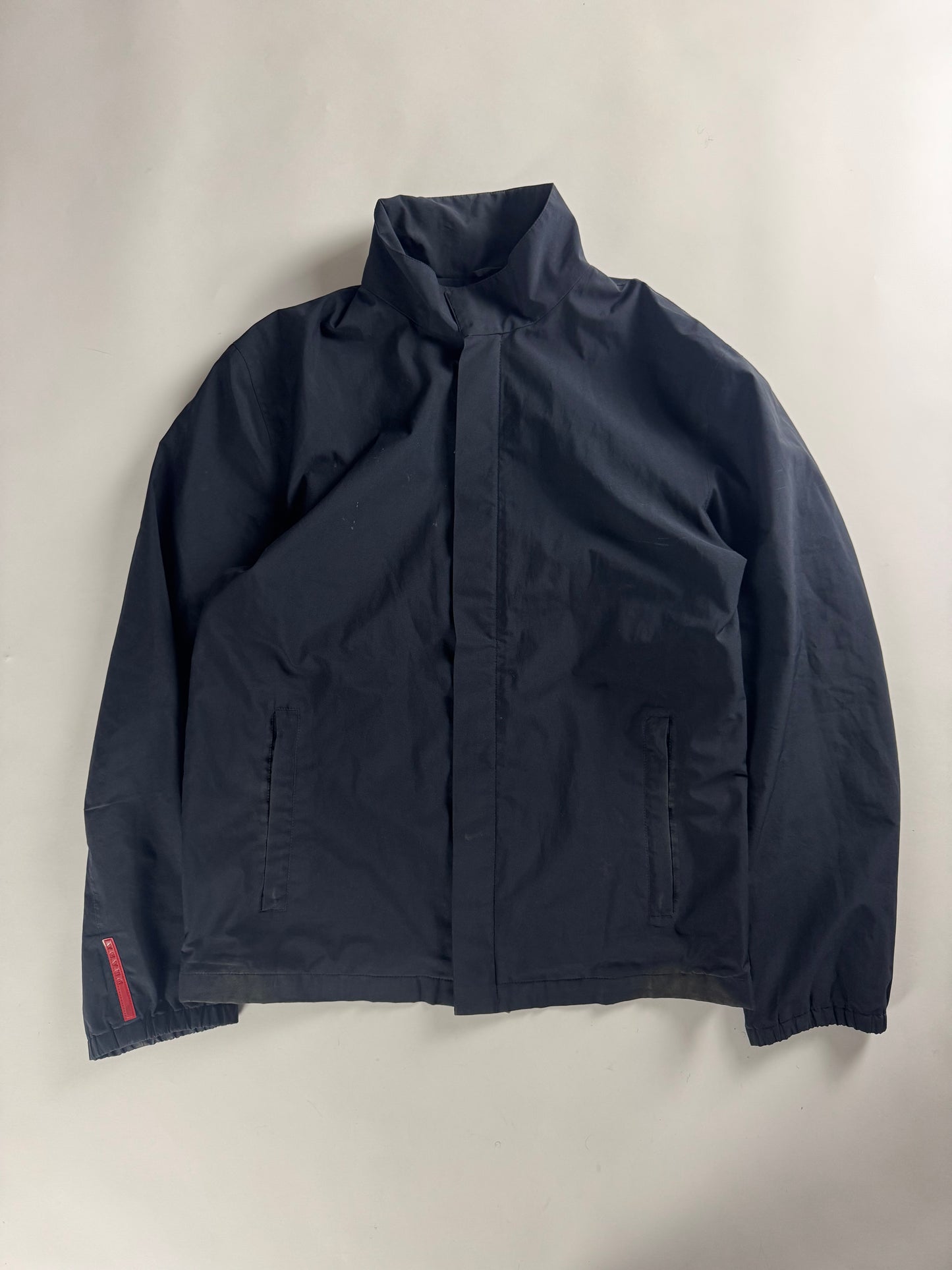 Prada Linea Rossa Navy Nylon Convertible Hoodie Jacket FW 1999 - L