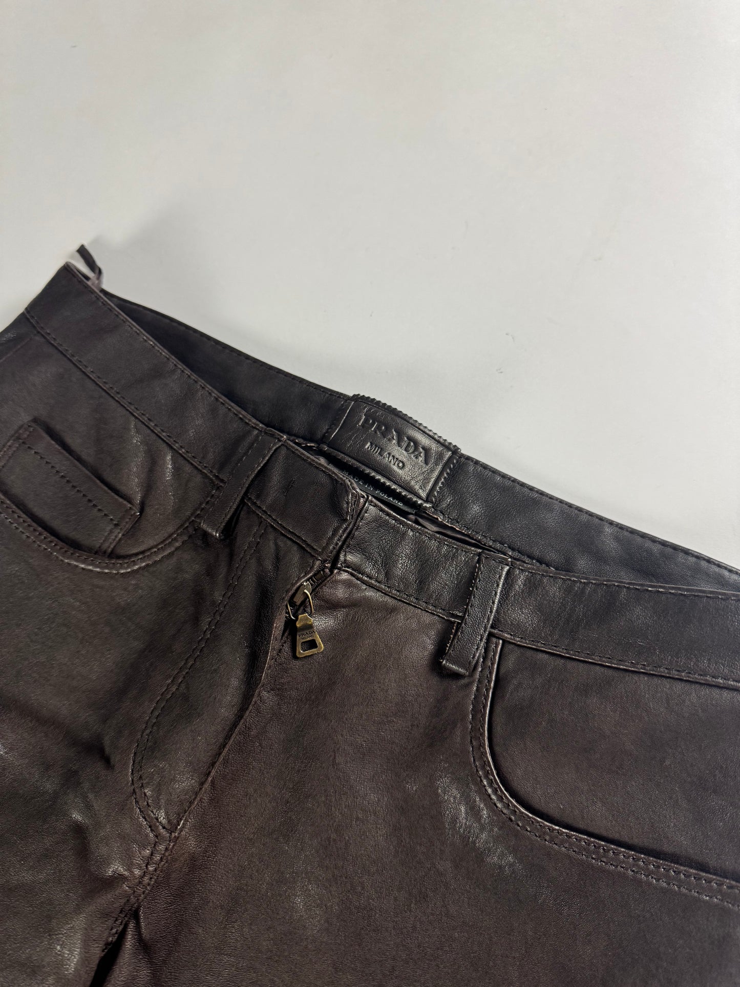 Prada Milano Premium Lamb Leather Skinny Pants FW 2011 - XS