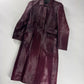Prada Wine Bordeaux Leather Belted Pony Hair Leather Coat FW 2000 - XS