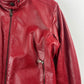 Prada Padded Elbows Red Leather Motor Jacket SS 2000 - S