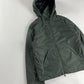 Prada Green Lantern Nylon Double Zip Hooded Jacket 1990s - S