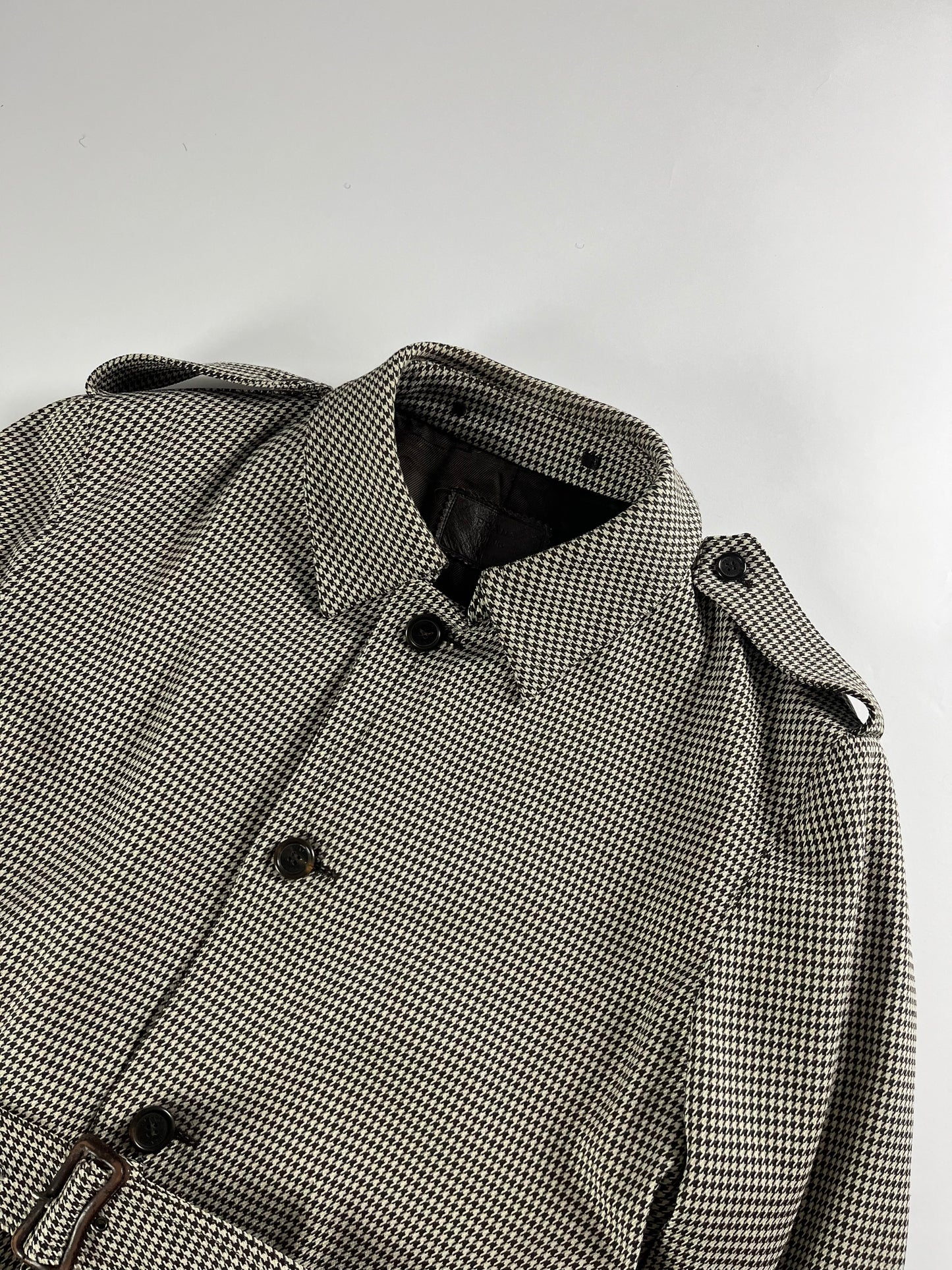 Prada Grey Striped Minimalist Belted Coat FW 2000 - L