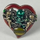 Jean Paul Gaultier Love & Death Adjustable Heart Ring 1990s - OS