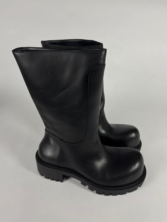 Balenciaga Military Hummer Tall Leather Boots FW 2022 - 44 EU
