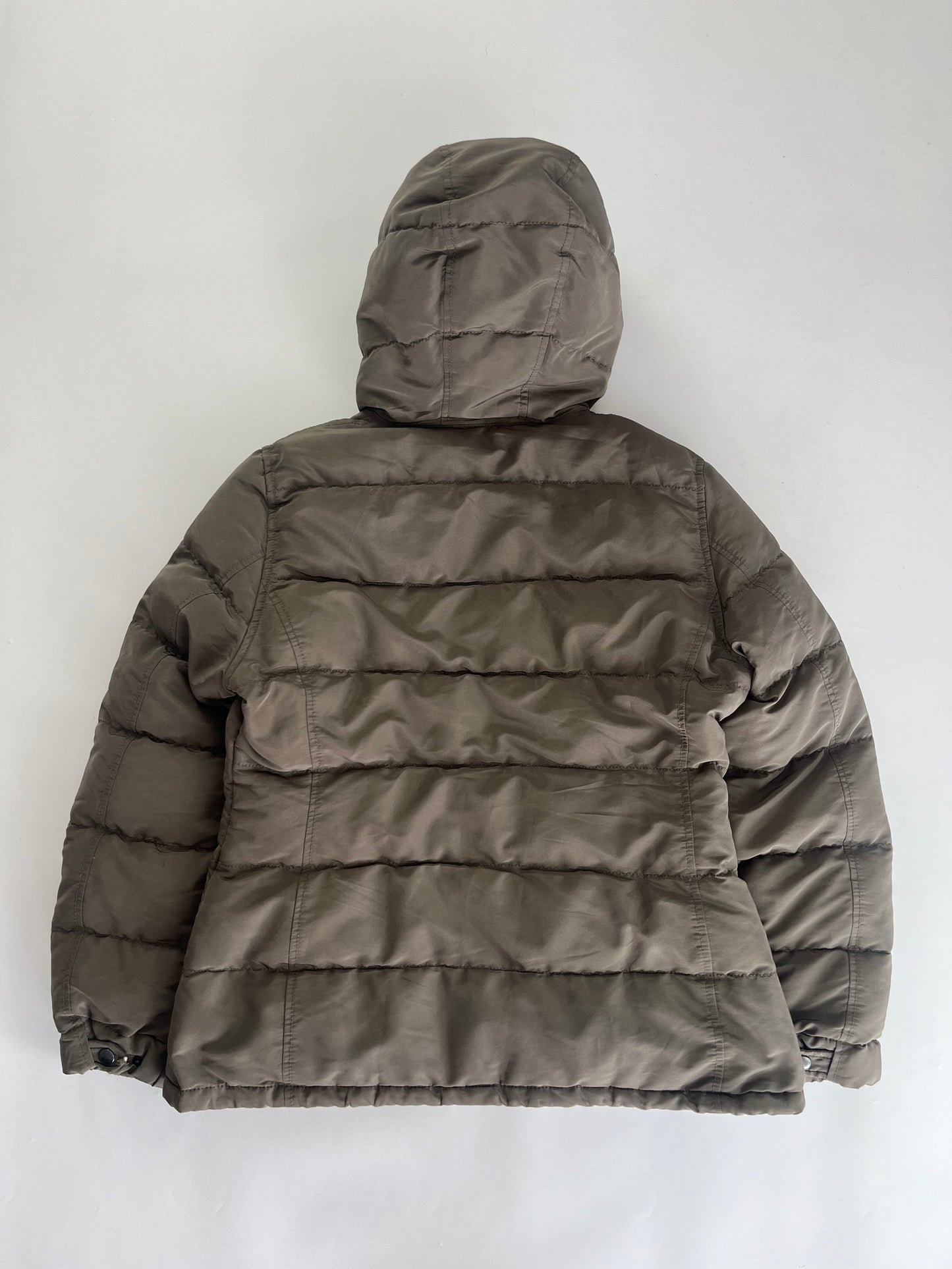 Prada Sand Nylon Puffer Jacket 2000s - M
