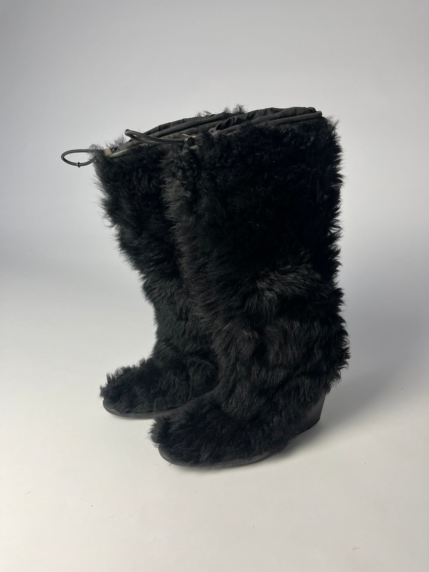 Prada Linea Rossa Fur Platform Boots FW 1999 - 39,5 IT/40 EU