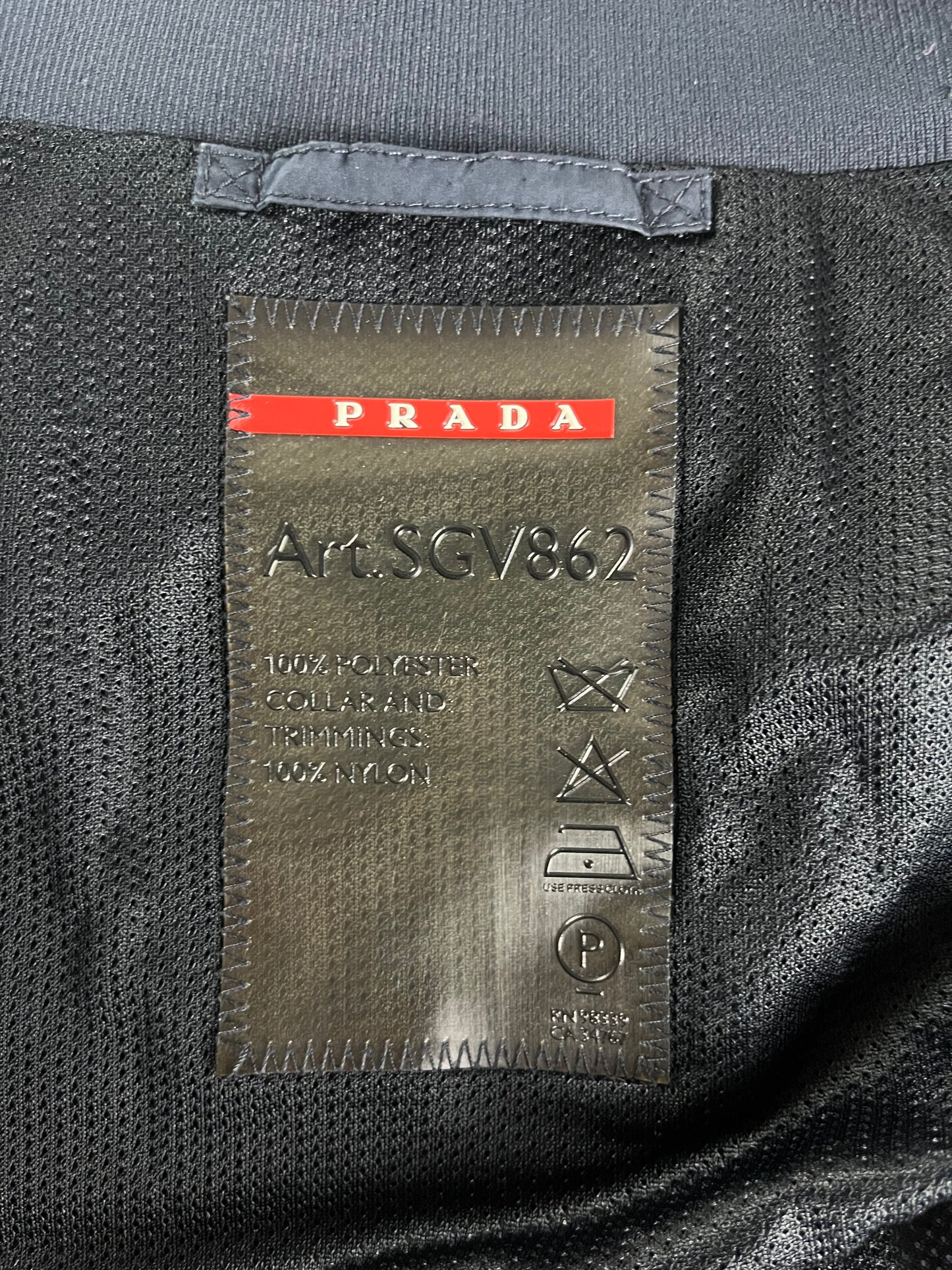 Prada Navy Riviera Zip Up Bomber Jacket SS 2007 - L