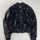 Saint Laurent Velours De Givre Leopard Sleeve Bright Teddy Bomber Jacket FW 2019 - XS