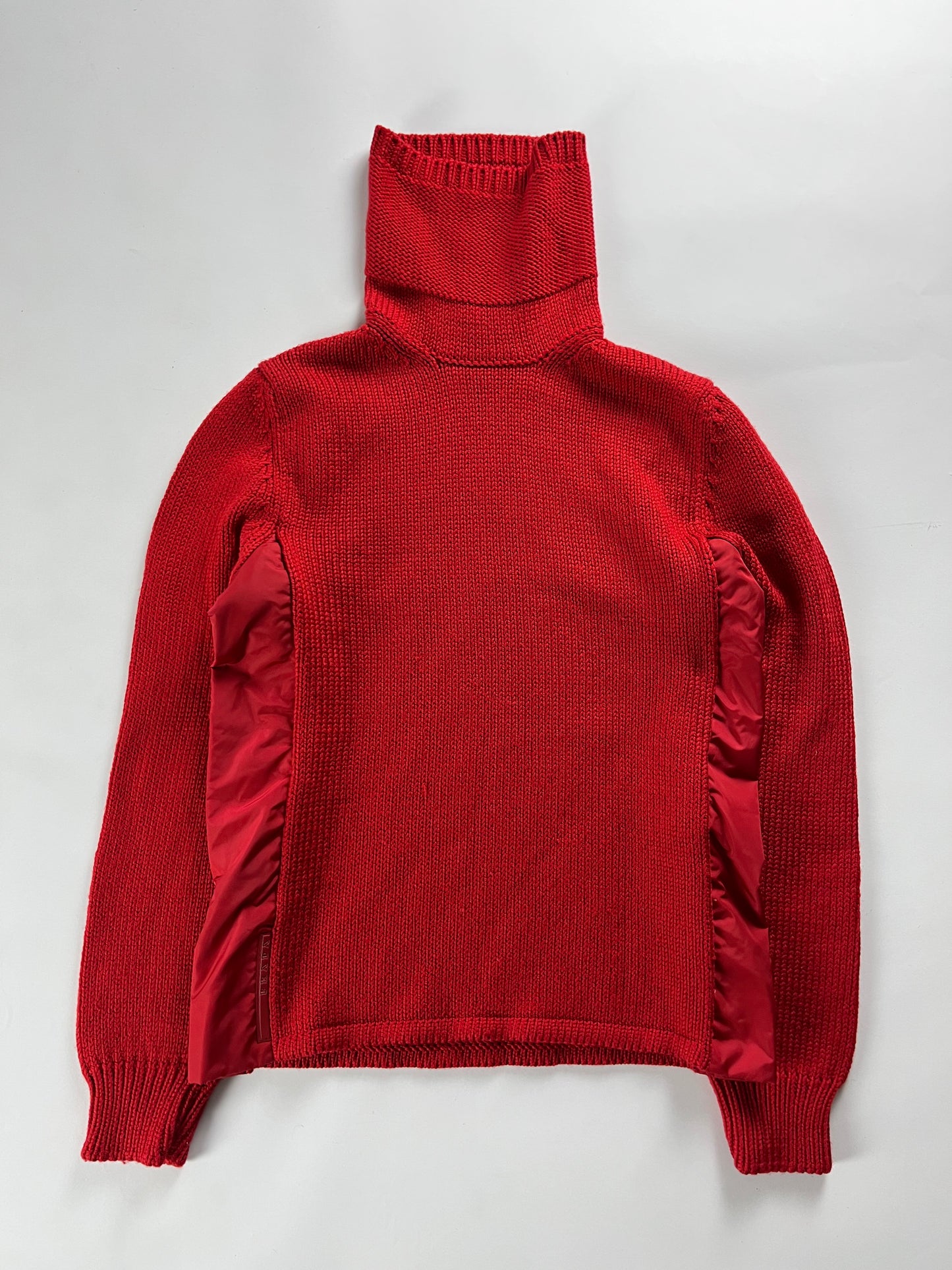 Prada Linea Rossa Red Turtleneck Knitwear SS 2000 - S