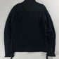 Prada Linea Rossa Black Straight Quilted Nylon Zipper Jacket FW 2001 - M