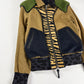 Coach Sample Camel Mixed Animal Print Green Shearling Collar Bomber Jacket SS 2016 - M