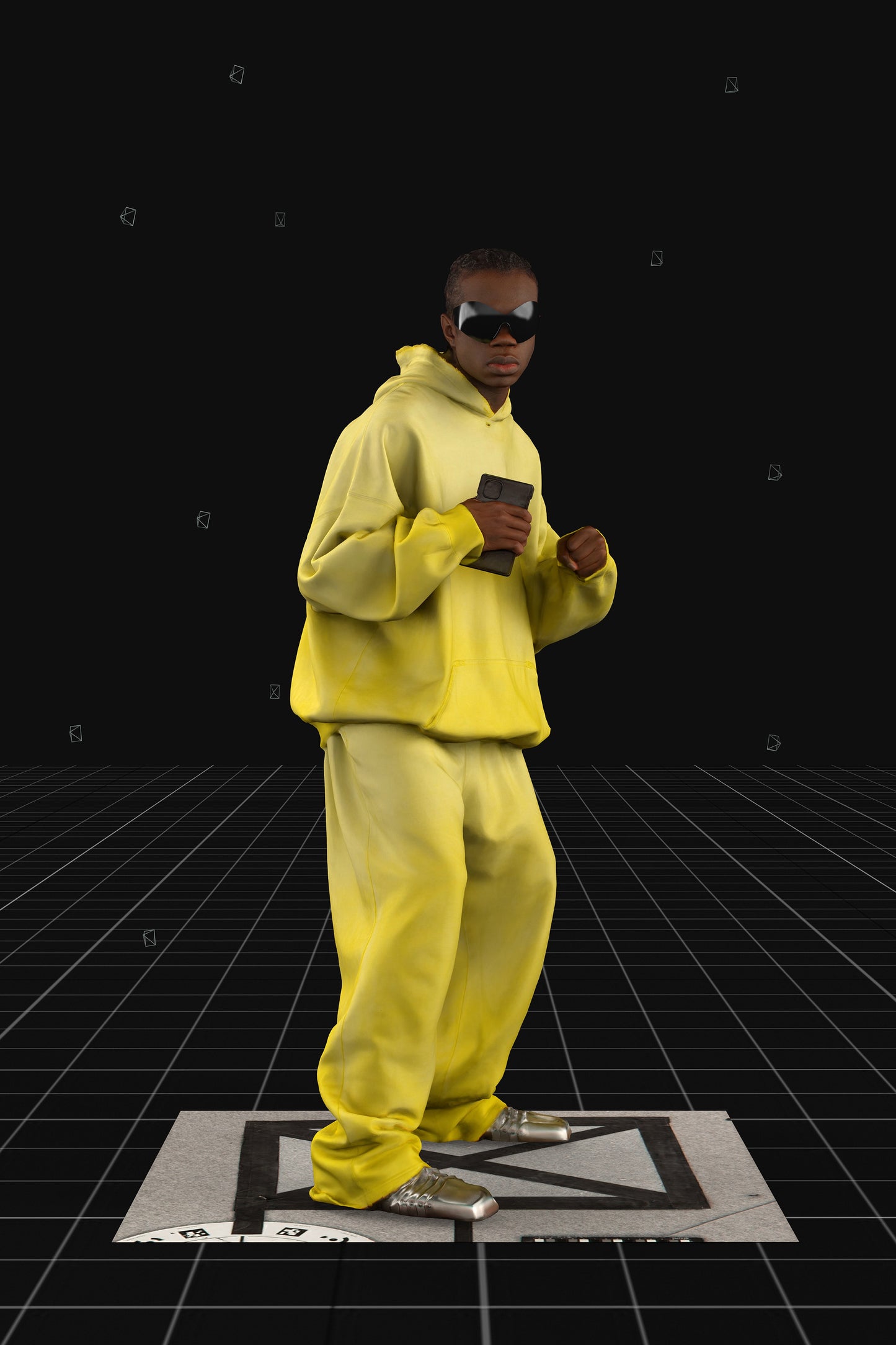 Balenciaga Faded Electric Yellow Oversized Hoodie FW 2021 - S