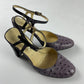 Prada Lila Ostrich Leather Mary Janes Heels SS 2000 - 37 IT/38 EU