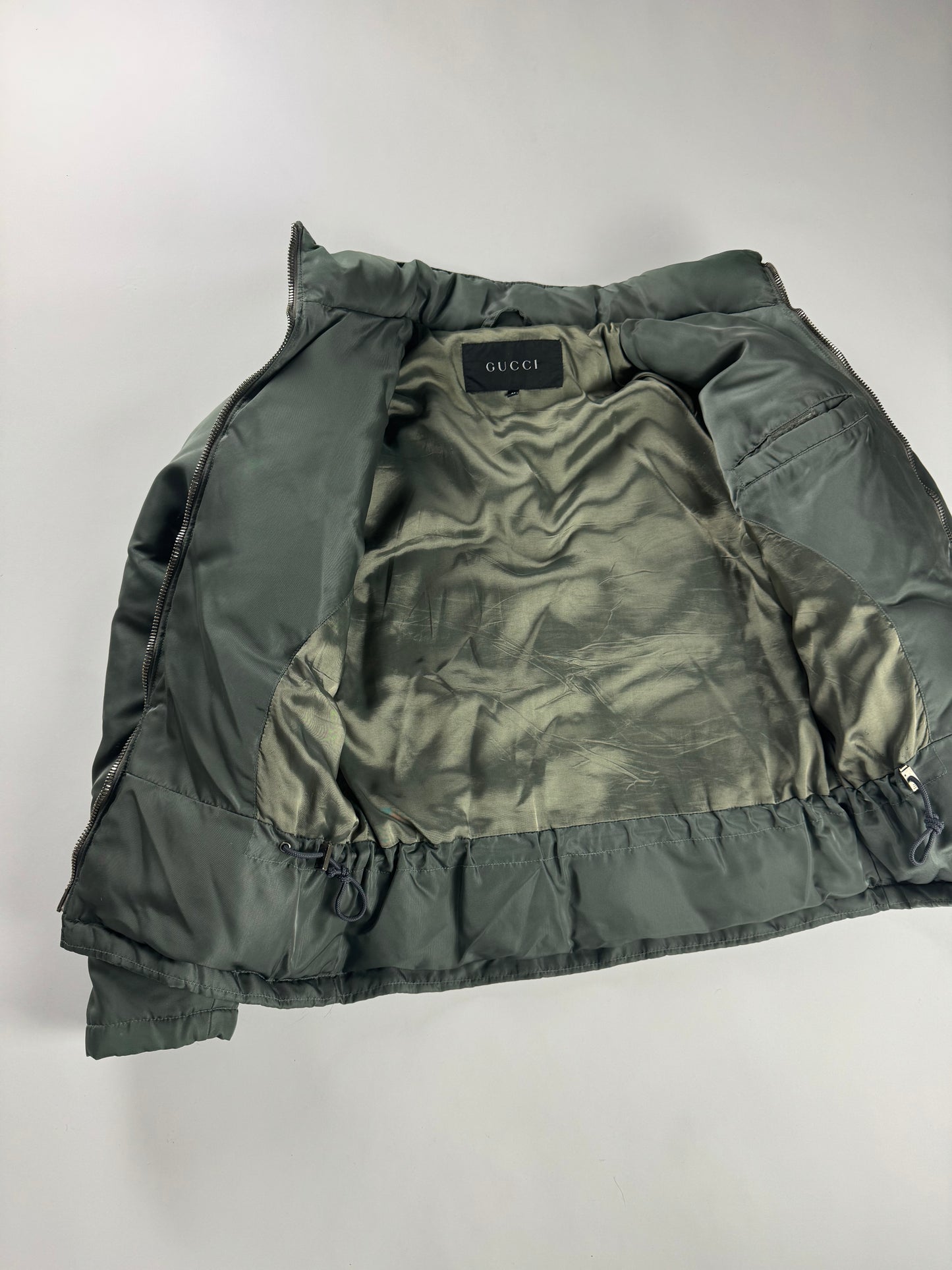 Gucci Tom Ford Cold Olive Double Zip Down Jacket FW 1998 - M