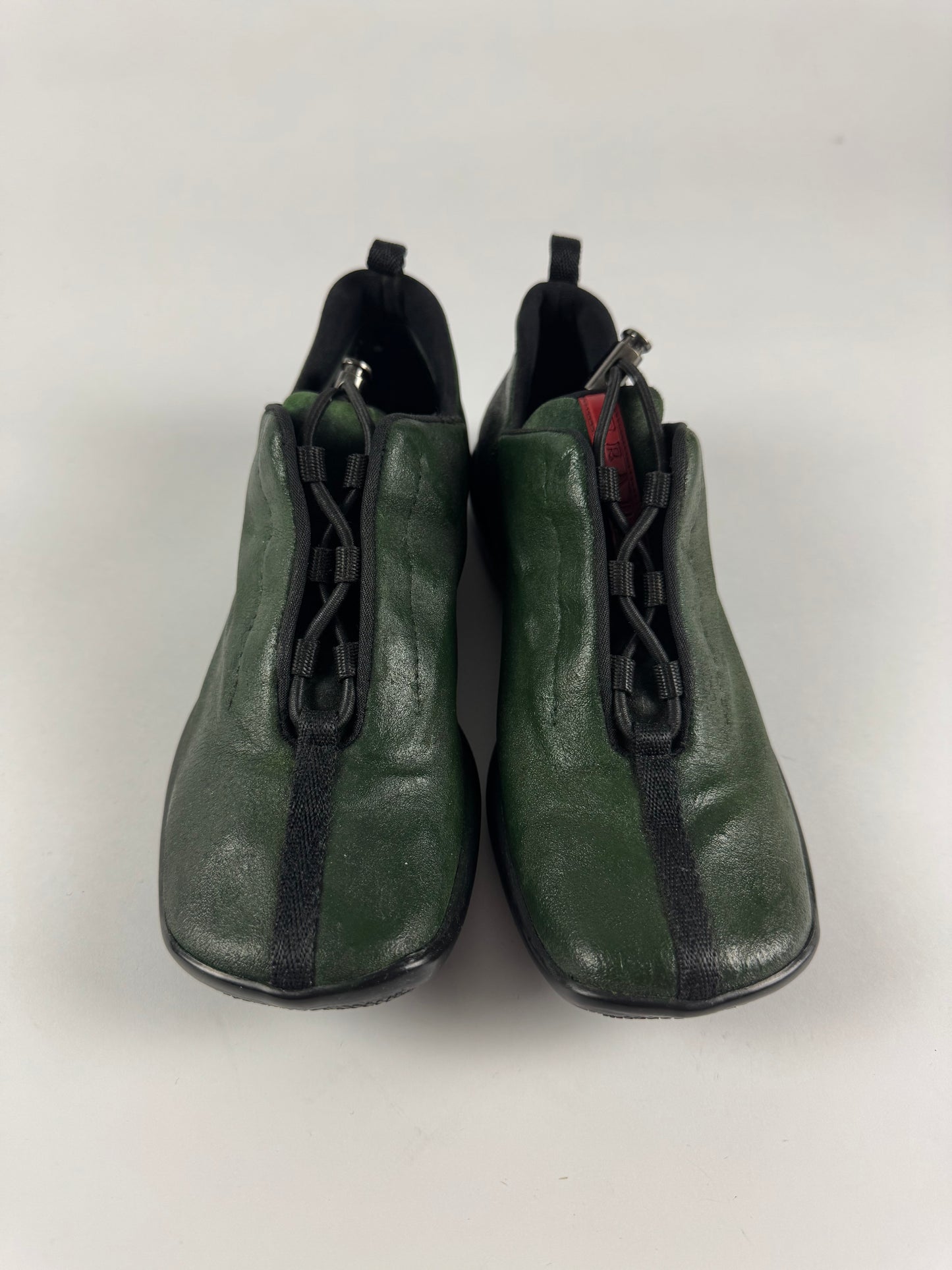 Prada Linea Rossa Green Leather Shoes FW 1999 - 37,5 IT/38,5 EU