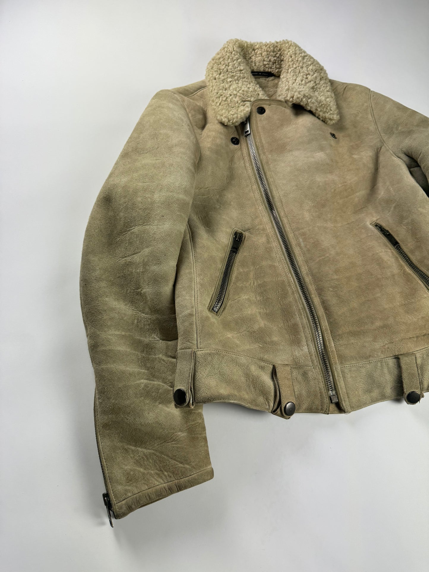 Gucci Tom Ford Aviator Thick Shearling Jacket FW 2002 - M