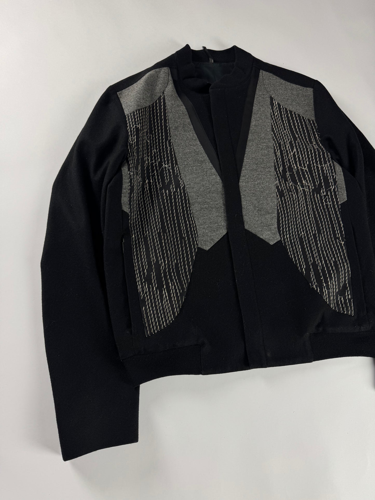Dior Homme Embroidered Stitched Wool Jacket FW 2011 - M