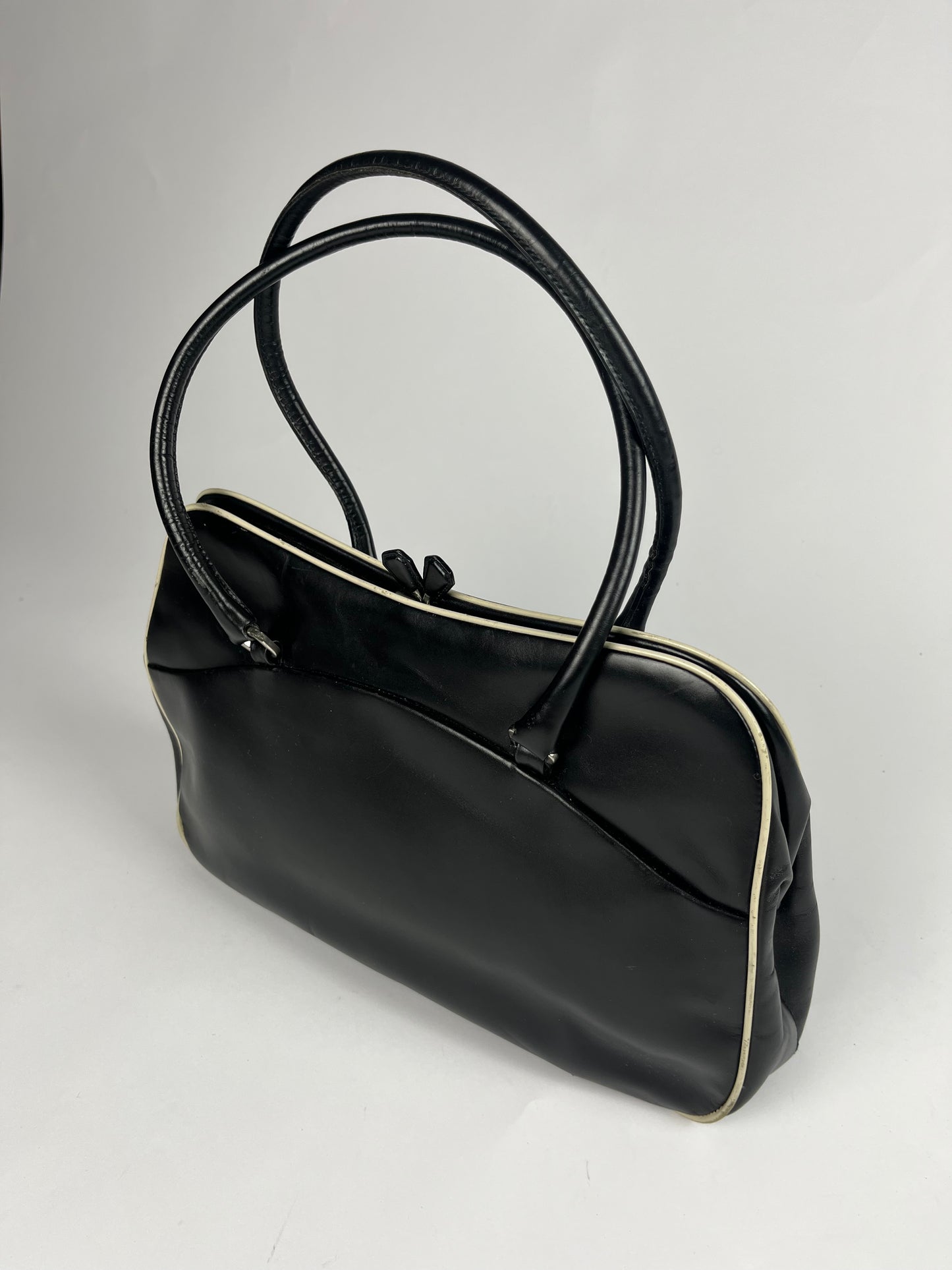 Prada Black Leather Pocket Bag FW 2000 - OS