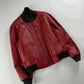 Prada Premium Red Leather Bomber Jacket FW 2000 - L