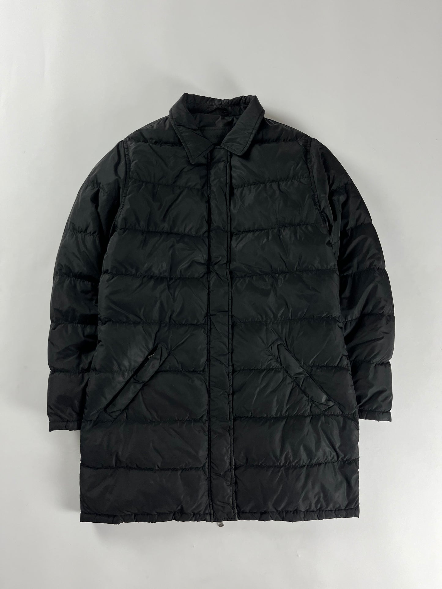 Prada Black Long Puffer Jacket FW 1998 - S