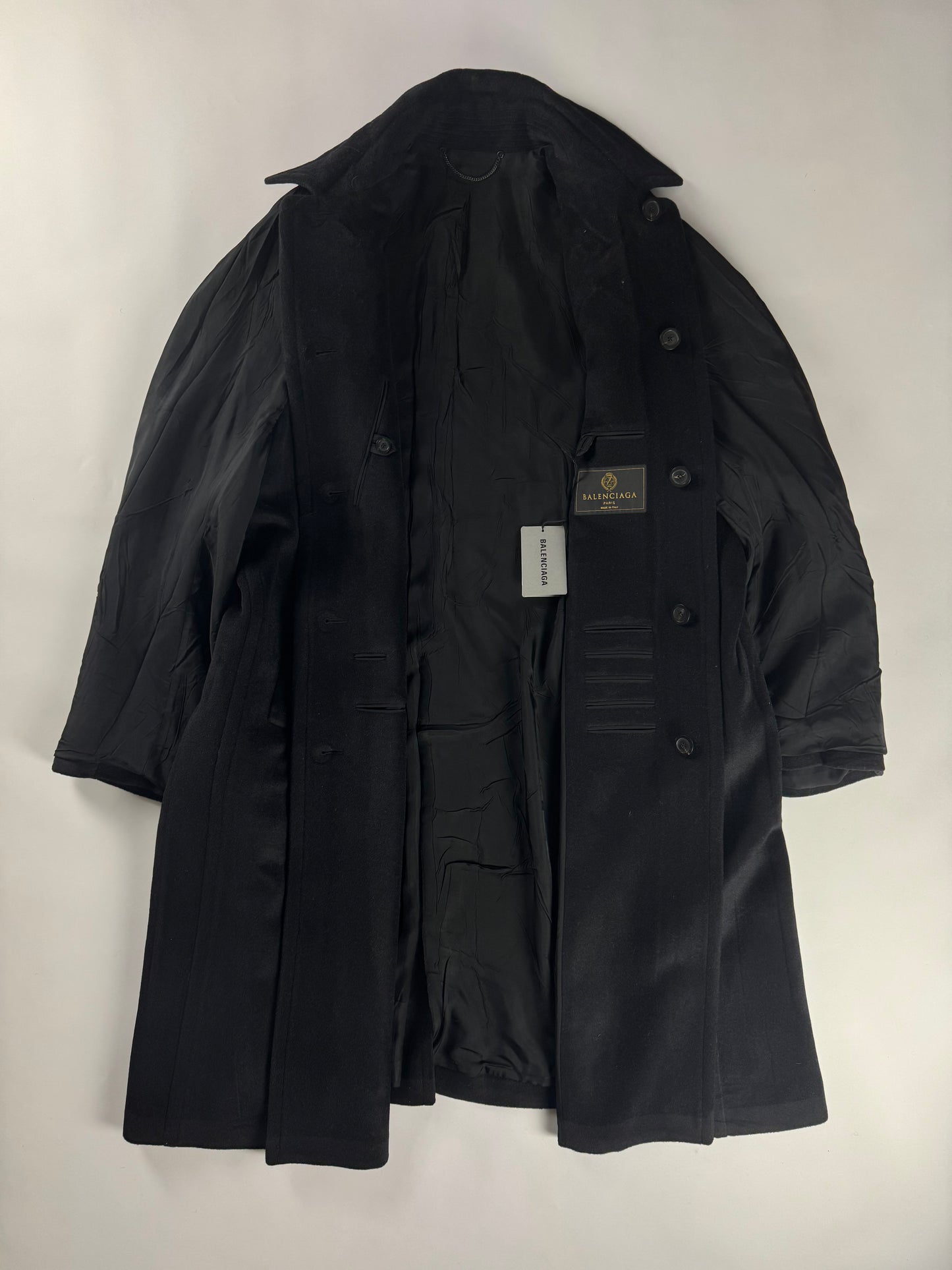 Balenciaga Wool Paneled Inside Out Carcoat SS 2022 - L