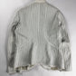 Emporio Armani White Perforated Leather Asymmetric Button Jacket 2010s - S