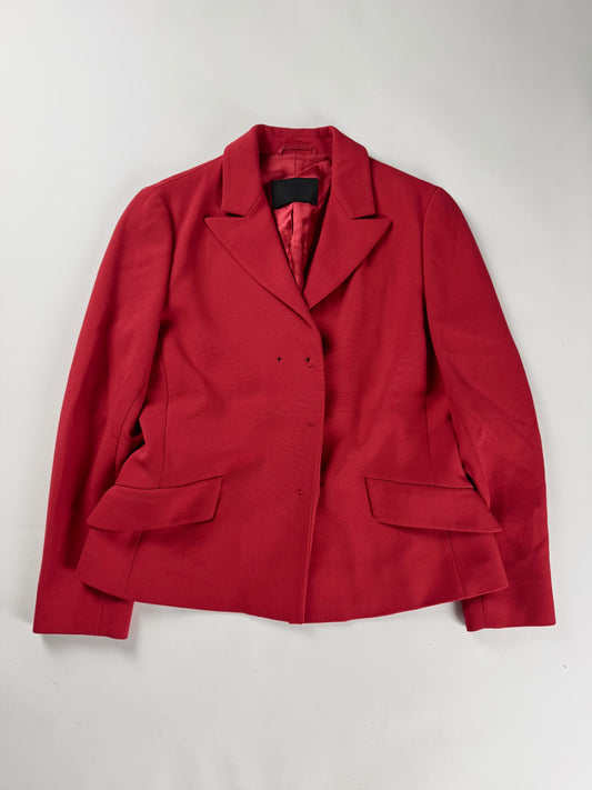Prada Red Buttoned Stitches Blazer Jacket FW 1998 - S