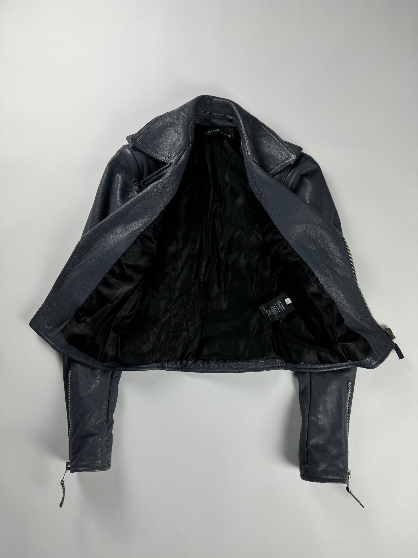 Balenciaga Nicolas Ghesquière Perfecto Marine Leather Jacket FW 2012 - XS