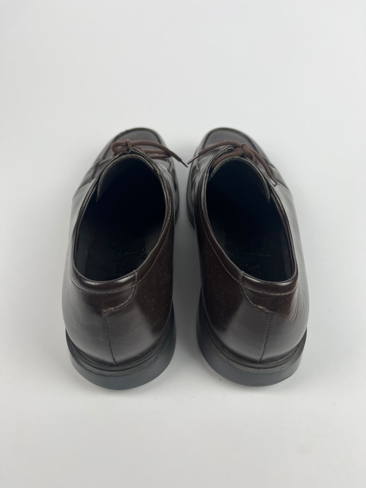 Prada Brown Leather Loafers 1990s - 45 EU