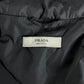 Prada Minimalist Black Nylon Double Zip Hooded Jacket 2000s - S