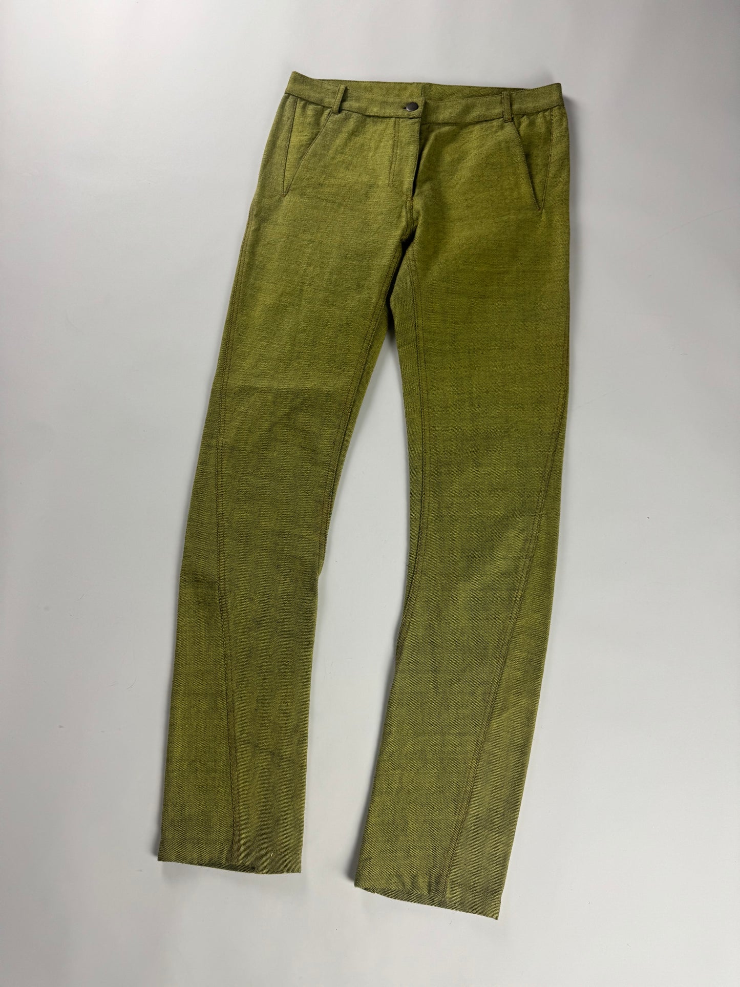 Y/Project Sample Washed Green Straight Pants SS 2015 - S