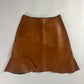 Dior Sample Cognac Brown Leather Skirt SS 2015 - S