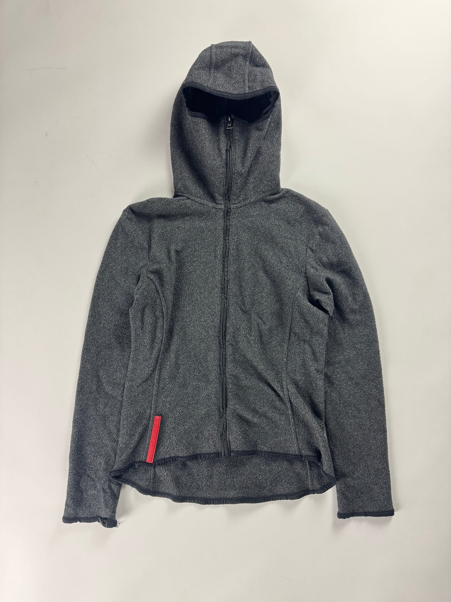 Prada Linea Rossa Wool Balaclava Full Zipper Hoodie - S