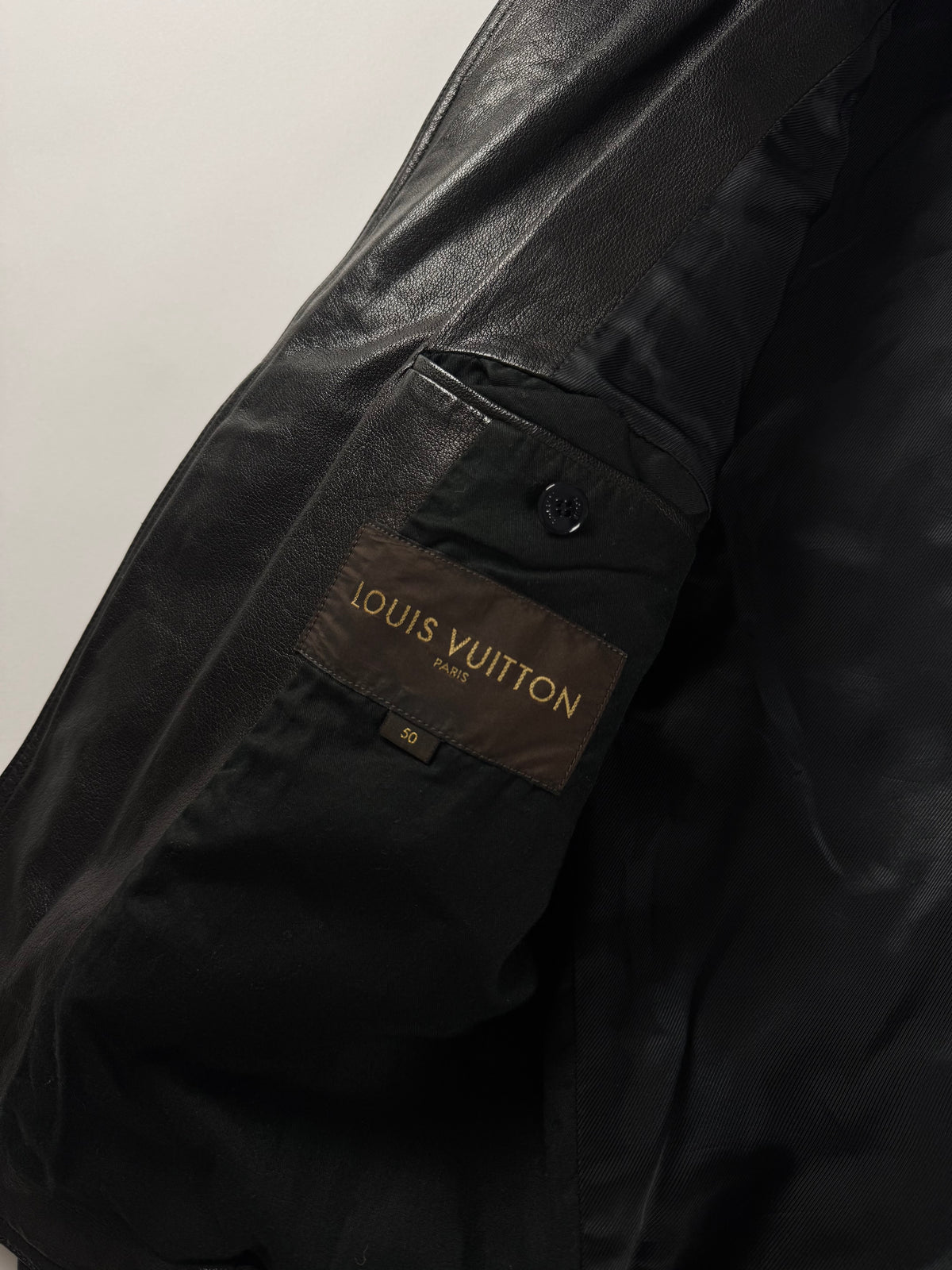 Louis Vuitton Black Heavy Leather Perfecto Biker Jacket SS 2008 - M