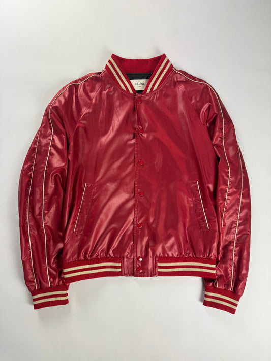 Celine Hedi Slimane Nylon Teddy Bomber Jacket SS 2020 - M