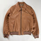 Prada Milano Soft Leather Pink Stripped Knit Rib Bomber Jacket 2010s - XS
